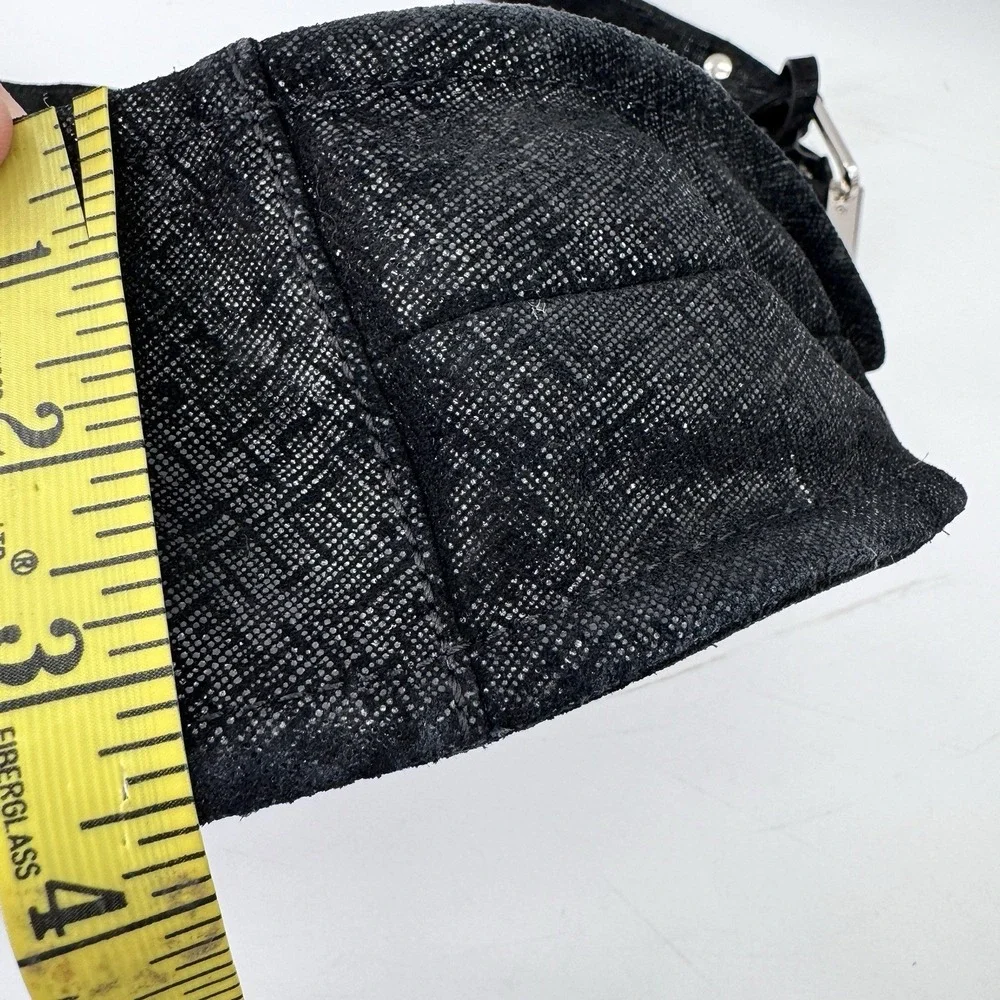 Y2K B MAKOWSKI Hobo Bag Slouchy Black Leather Studded Shoulder Cinched Combo